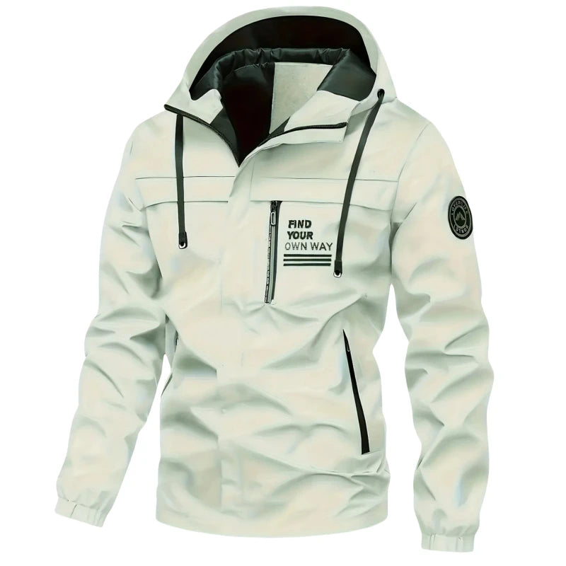 Fashionable Men's Waterproof Hooded Windbreaker Jacket