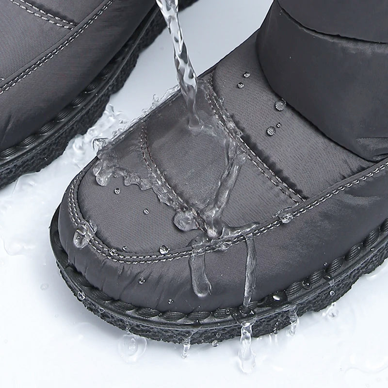 Women Waterproof Faux Fur Snow Ankle Boots