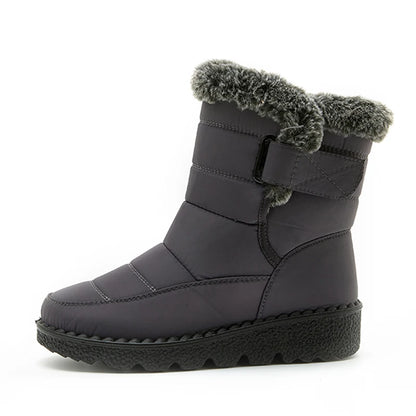 Women Waterproof Faux Fur Snow Ankle Boots