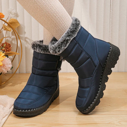 Women Waterproof Faux Fur Snow Ankle Boots