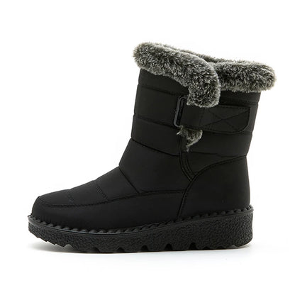 Women Waterproof Faux Fur Snow Ankle Boots