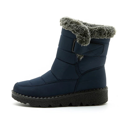 Women Waterproof Faux Fur Snow Ankle Boots